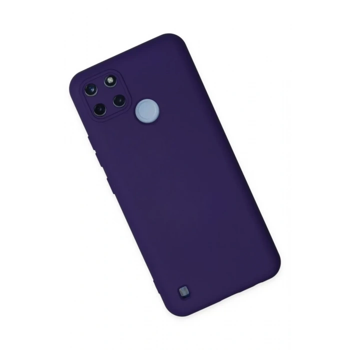 Realme C25Y Kılıf Nano içi Kadife Silikon - Mor
