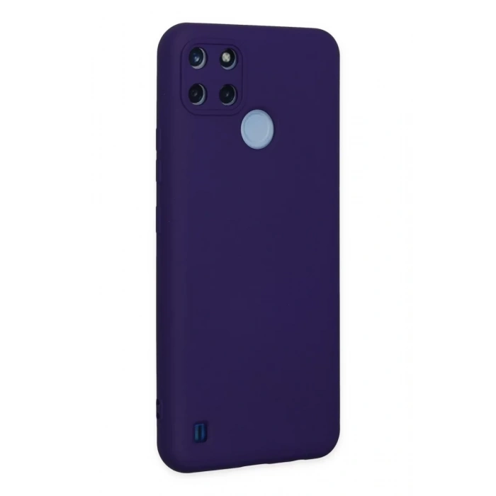 Realme C25Y Kılıf Nano içi Kadife Silikon - Mor