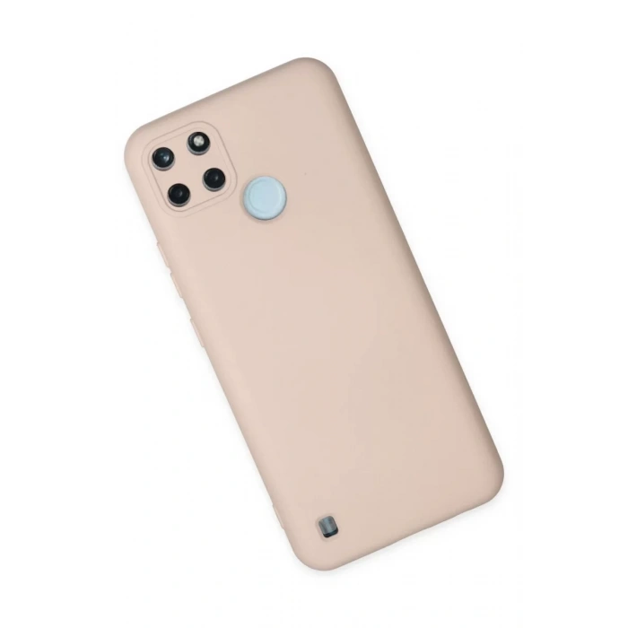 Realme C25Y Kılıf Nano içi Kadife Silikon - Pudra