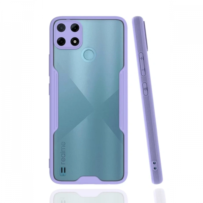 Realme C25Y Kılıf Platin Silikon - Lila
