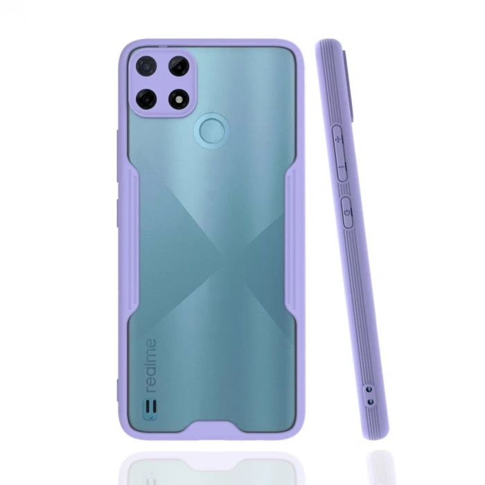 Realme C25Y Kılıf Platin Silikon - Lila