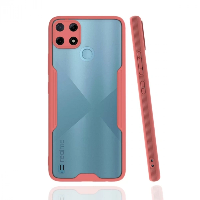 Realme C25Y Kılıf Platin Silikon - Pembe