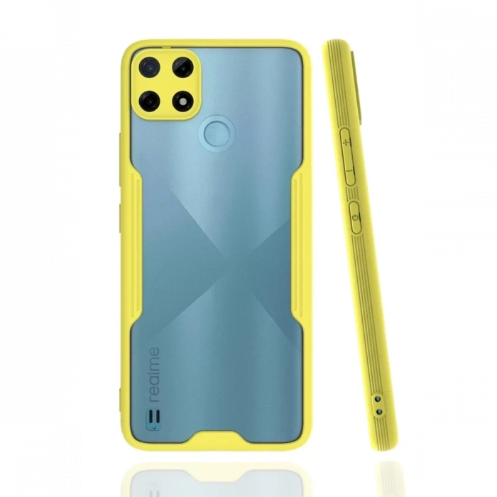 Realme C25Y Kılıf Platin Silikon - Sarı
