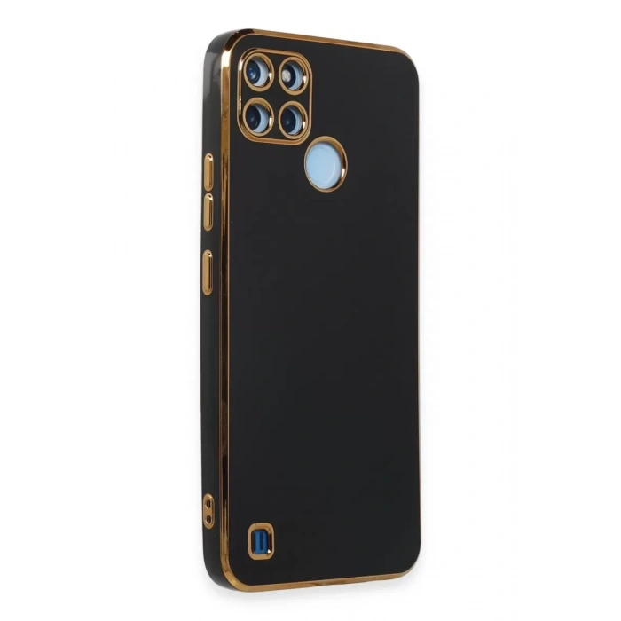 Realme C25Y Kılıf Volet Silikon - Siyah
