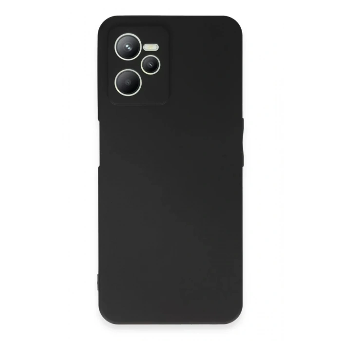 Realme C35 Kılıf First Silikon - Siyah