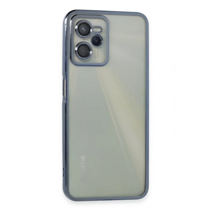 Realme C35 Kılıf Lensli Silikon - Açık Mavi