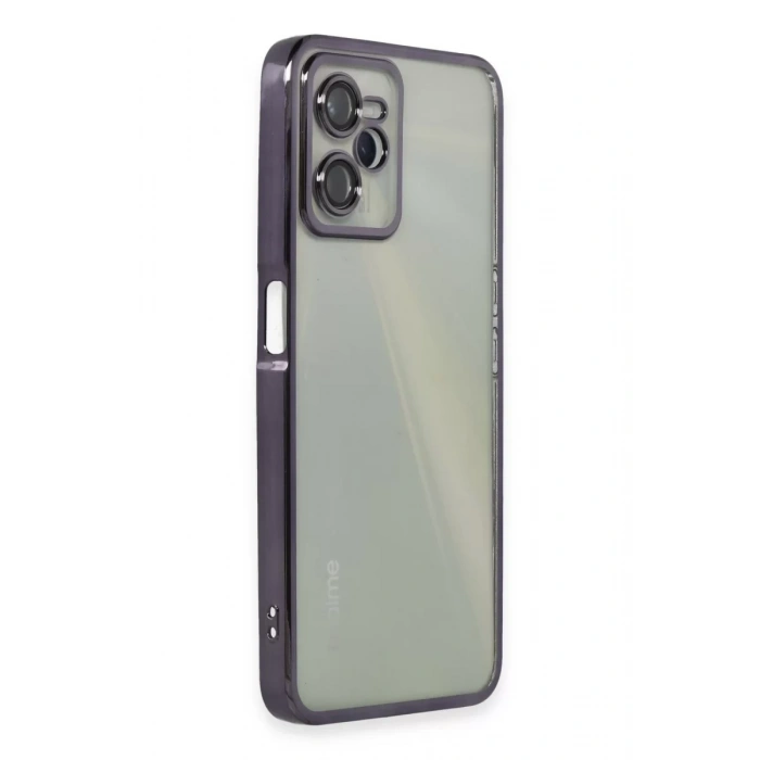 Realme C35 Kılıf Lensli Silikon - Mor