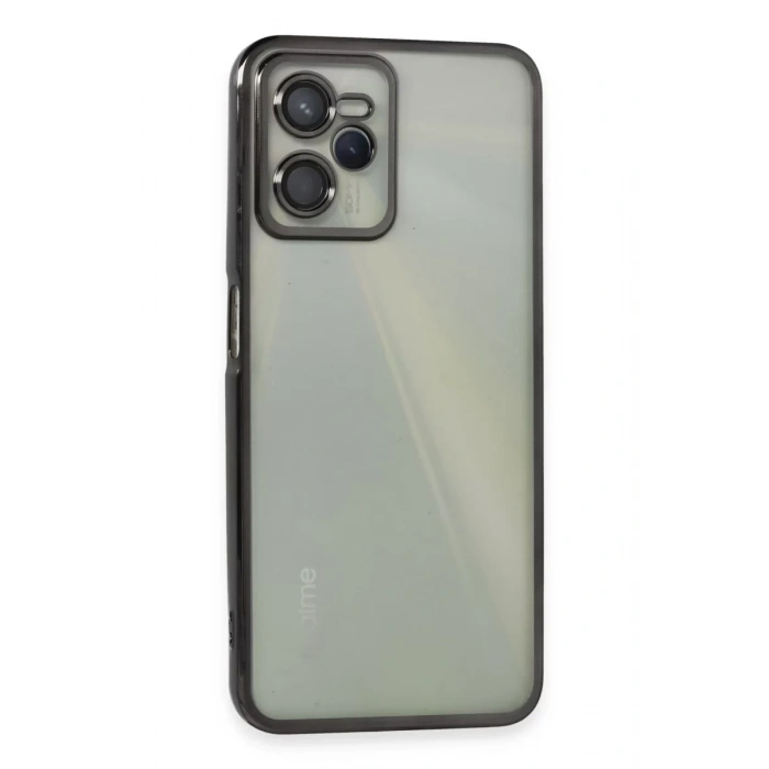 Realme C35 Kılıf Lensli Silikon - Siyah
