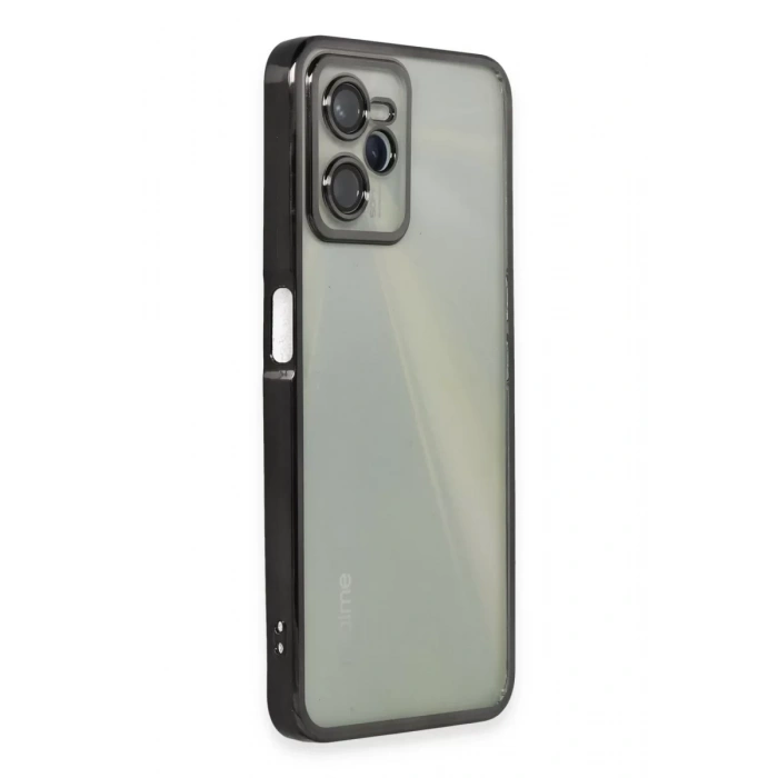 Realme C35 Kılıf Lensli Silikon - Siyah