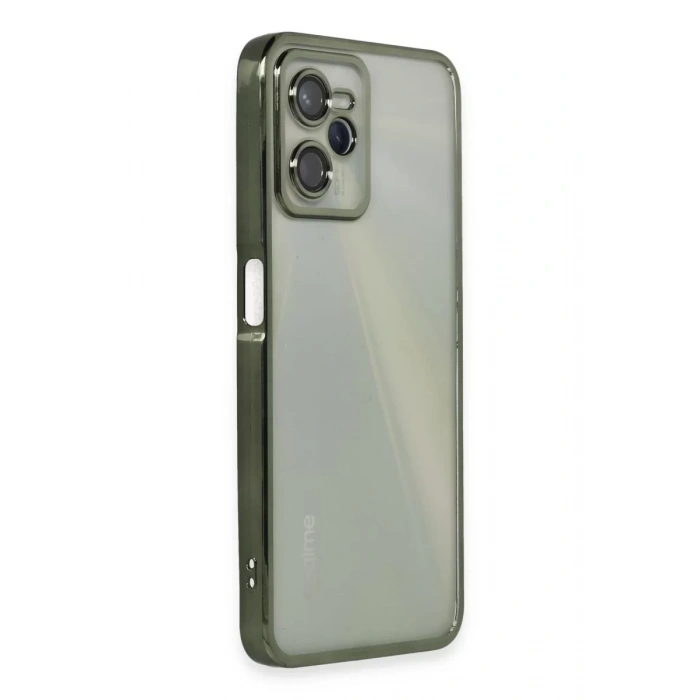 Realme C35 Kılıf Lensli Silikon - Yeşil