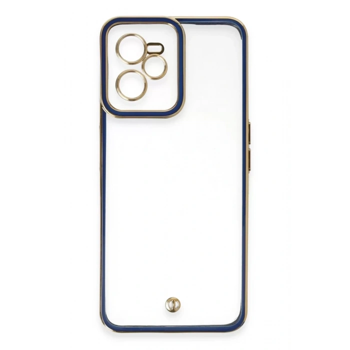 Realme C35 Kılıf Liva Lens Silikon - Mavi
