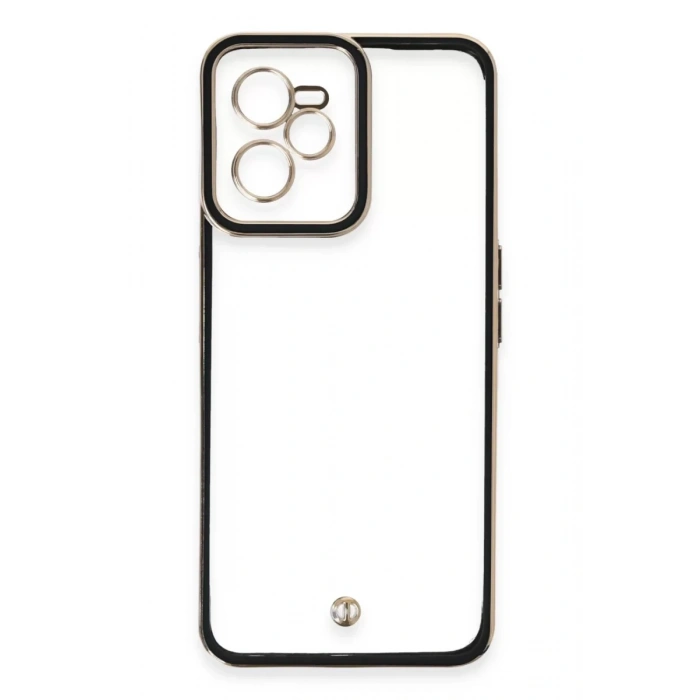 Realme C35 Kılıf Liva Lens Silikon - Siyah