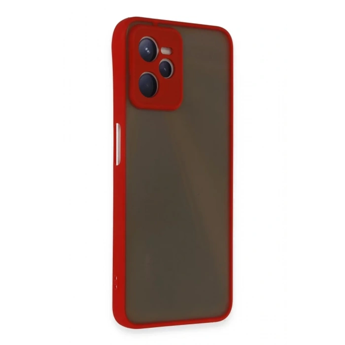 Realme C35 Kılıf Montreal Silikon Kapak - Kırmızı