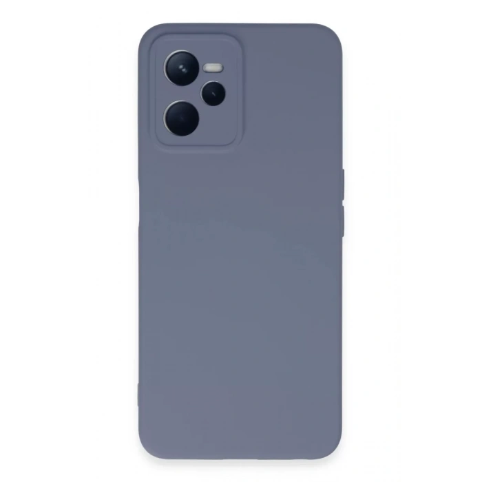 Realme C35 Kılıf Nano içi Kadife Silikon - Gri