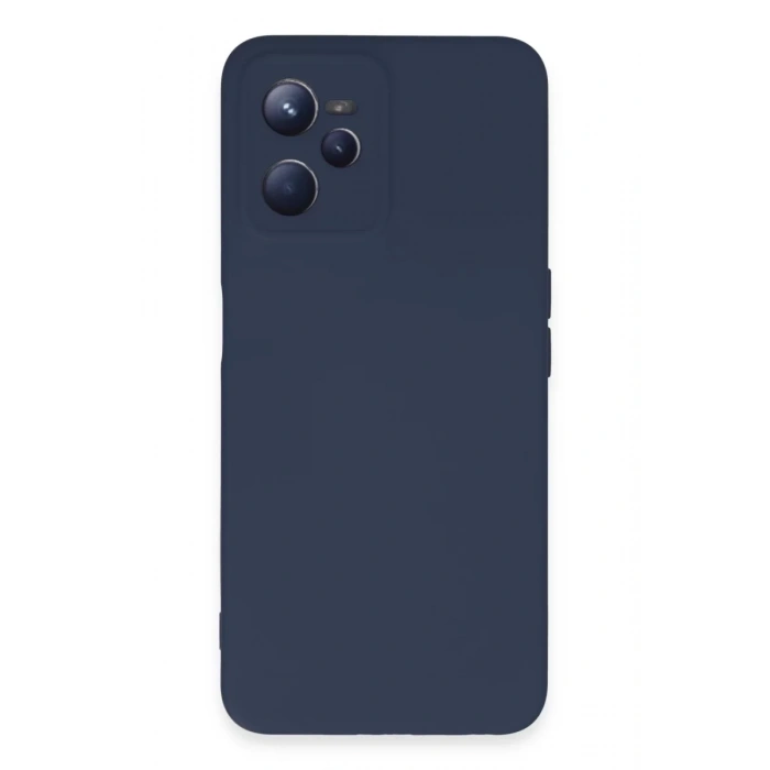 Realme C35 Kılıf Nano içi Kadife Silikon - Lacivert