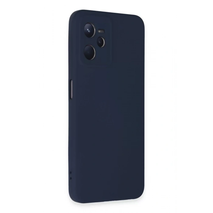 Realme C35 Kılıf Nano içi Kadife Silikon - Lacivert
