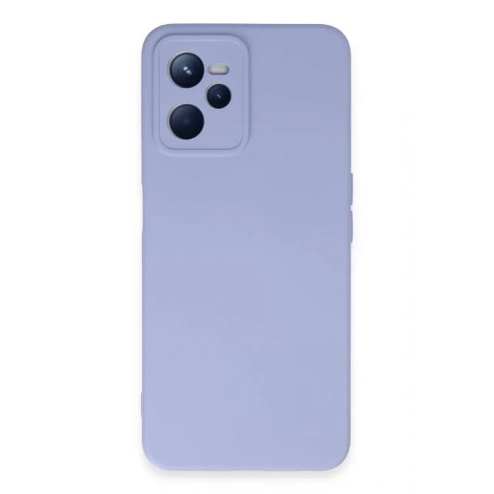 Realme C35 Kılıf Nano içi Kadife Silikon - Lila