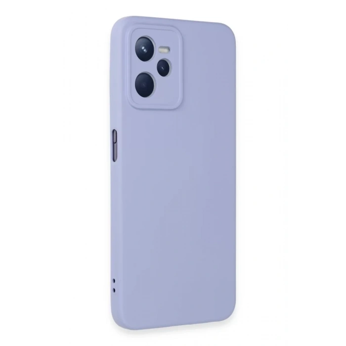 Realme C35 Kılıf Nano içi Kadife Silikon - Lila