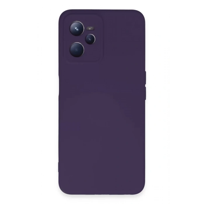 Realme C35 Kılıf Nano içi Kadife Silikon - Mor
