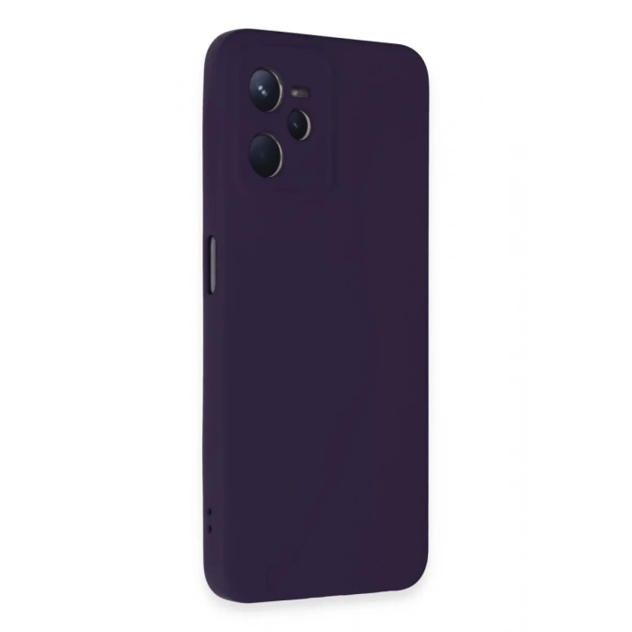 Realme C35 Kılıf Nano içi Kadife Silikon - Mor