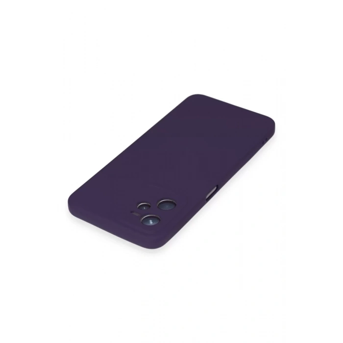 Realme C35 Kılıf Nano içi Kadife Silikon - Mor