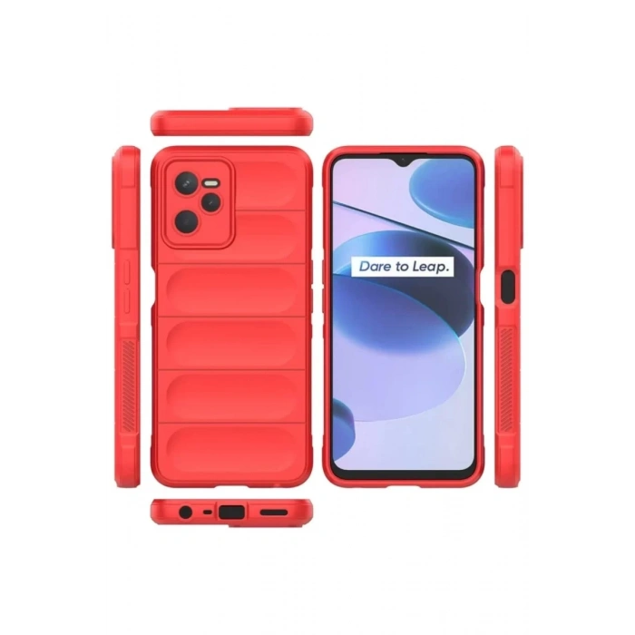 Realme C35 Kılıf Optimum Silikon - Kırmızı