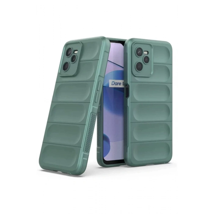 Realme C35 Kılıf Optimum Silikon - Koyu Yeşil