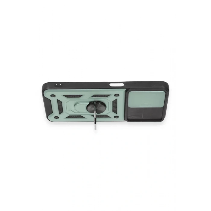Realme C35 Kılıf Pars Lens Yüzüklü Silikon - Yeşil