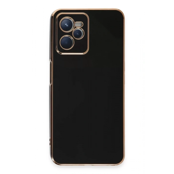 Realme C35 Kılıf Volet Silikon - Siyah