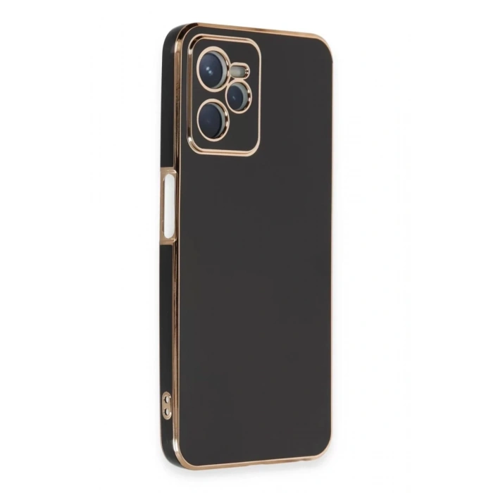 Realme C35 Kılıf Volet Silikon - Siyah
