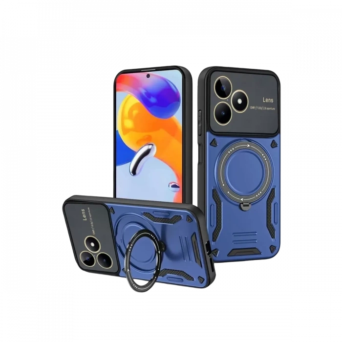 Realme C53 Kılıf Joy Lens Standlı Kapak - Lacivert