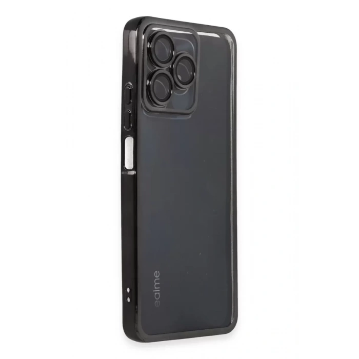 Realme C53 Kılıf Lensli Silikon - Siyah