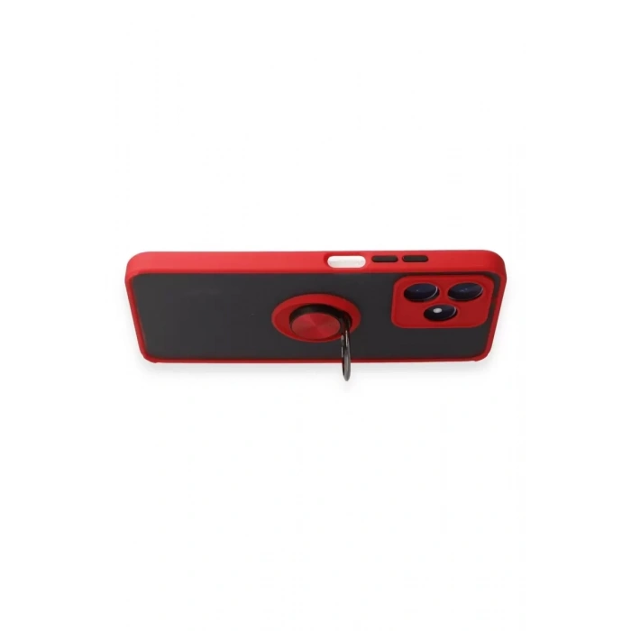 Realme C53 Kılıf Montreal Yüzüklü Silikon Kapak - Kırmızı
