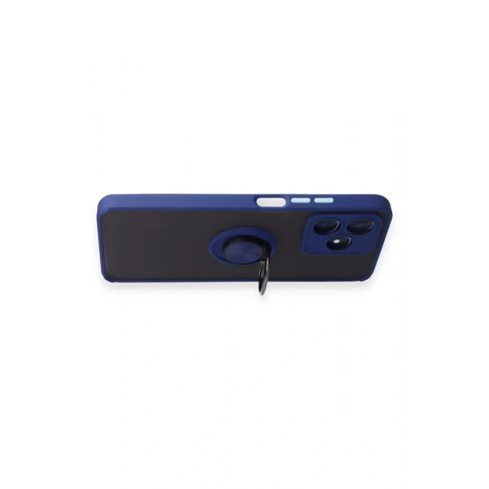 Realme C53 Kılıf Montreal Yüzüklü Silikon Kapak - Lacivert