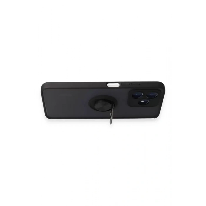 Realme C53 Kılıf Montreal Yüzüklü Silikon Kapak - Siyah