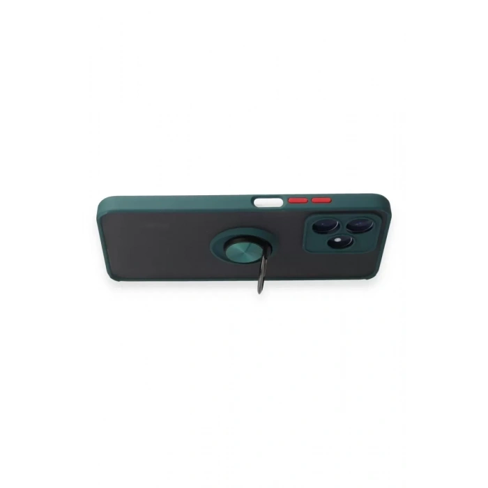 Realme C53 Kılıf Montreal Yüzüklü Silikon Kapak - Yeşil