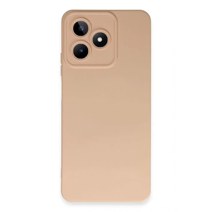 Realme C53 Kılıf Nano içi Kadife Silikon - Pudra