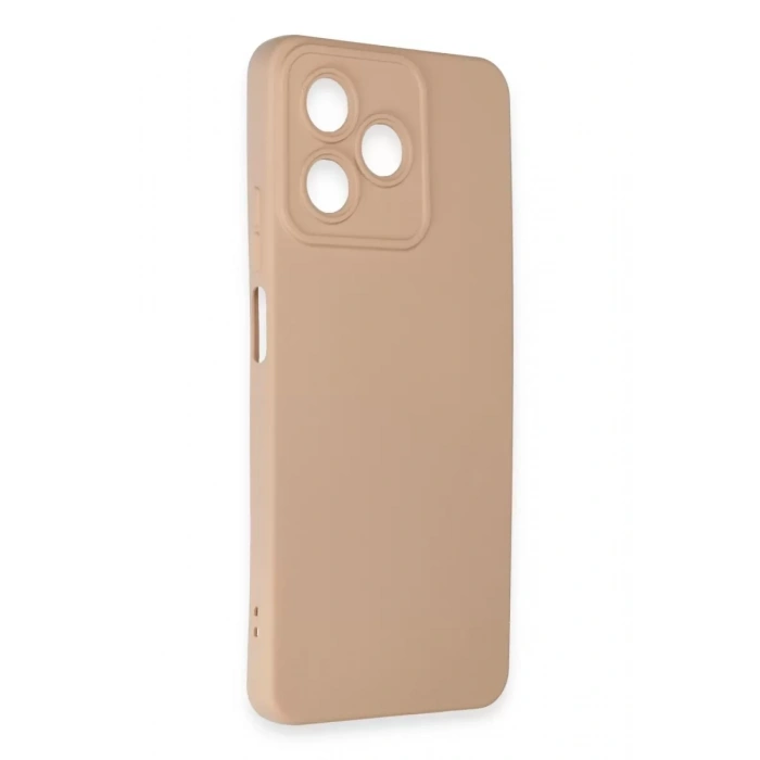 Realme C53 Kılıf Nano içi Kadife Silikon - Pudra