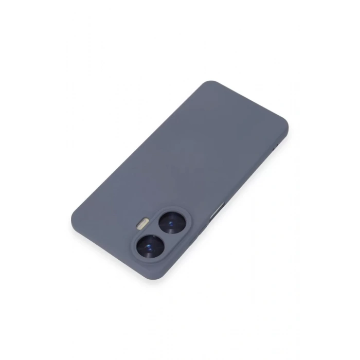 Realme C55 Kılıf Nano içi Kadife Silikon - Gri