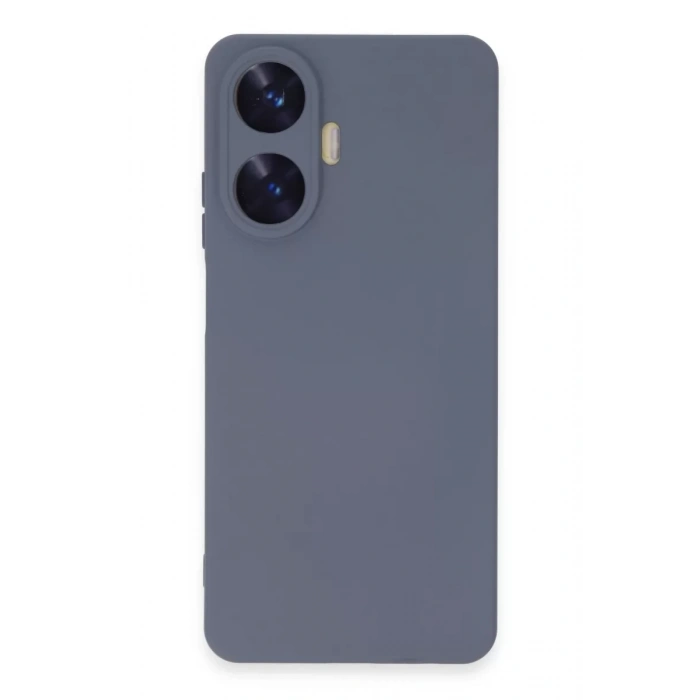 Realme C55 Kılıf Nano içi Kadife Silikon - Gri