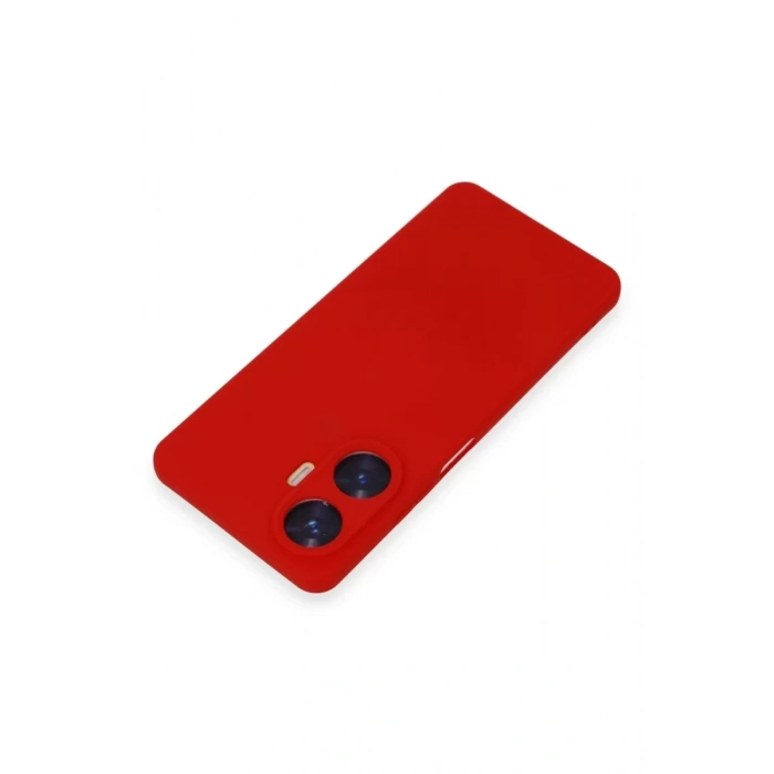 Realme C55 Kılıf Nano içi Kadife Silikon - Kırmızı