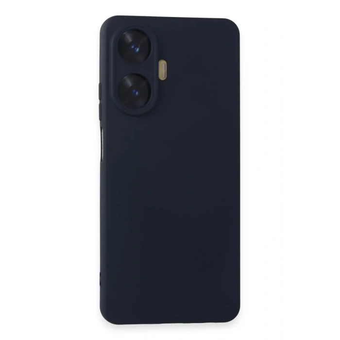 Realme C55 Kılıf Nano içi Kadife Silikon - Lacivert