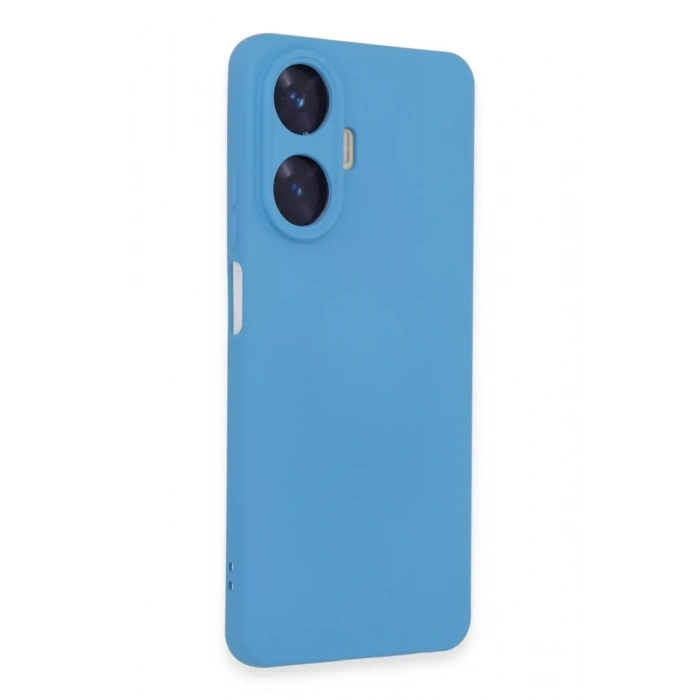 Realme C55 Kılıf Nano içi Kadife Silikon - Mavi