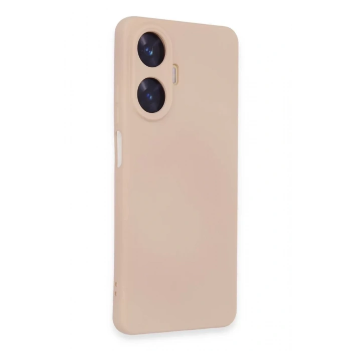 Realme C55 Kılıf Nano içi Kadife Silikon - Pudra
