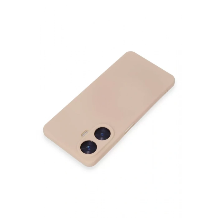 Realme C55 Kılıf Nano içi Kadife Silikon - Pudra