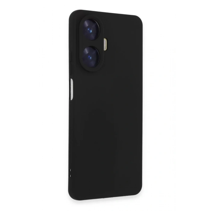 Realme C55 Kılıf Nano içi Kadife Silikon - Siyah