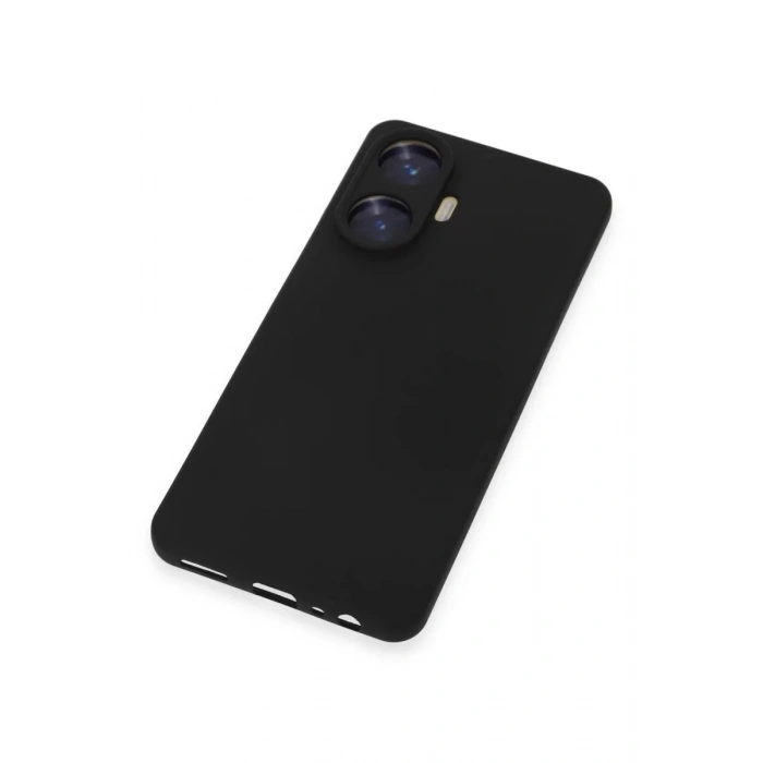 Realme C55 Kılıf Nano içi Kadife Silikon - Siyah
