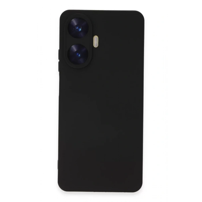 Realme C55 Kılıf Nano içi Kadife Silikon - Siyah