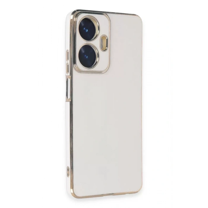 Realme C55 Kılıf Volet Silikon - Beyaz