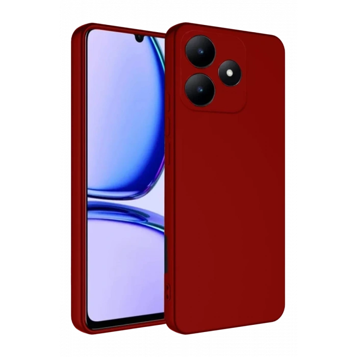 Realme C61 Kılıf First Silikon - Kırmızı